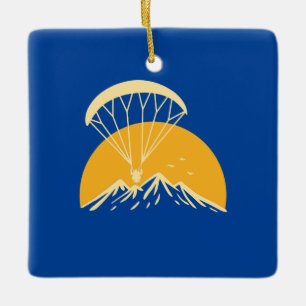 Paramotoring Retro Julgransprydnad Keramik