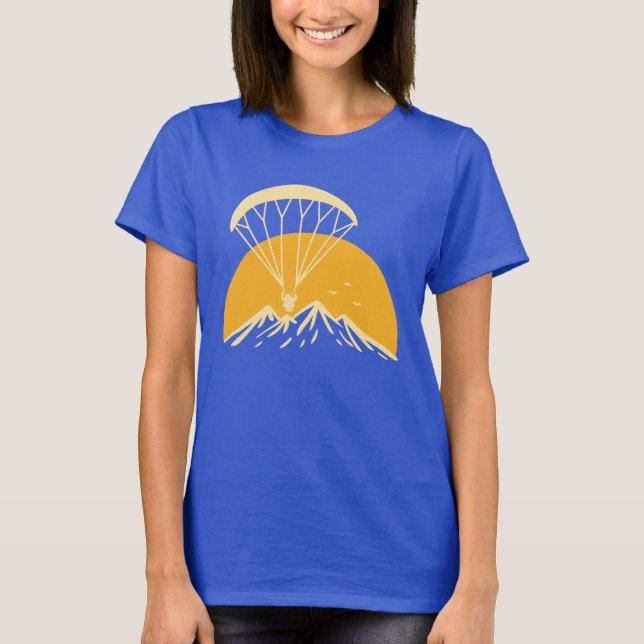 Paramotoring Retro T Shirt (Framsida)