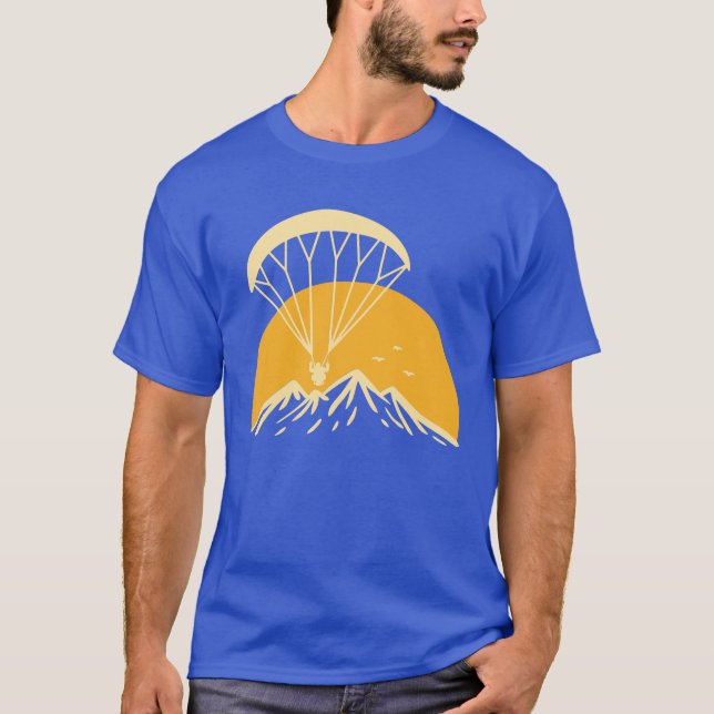 Paramotoring Retro T Shirt (Framsida)