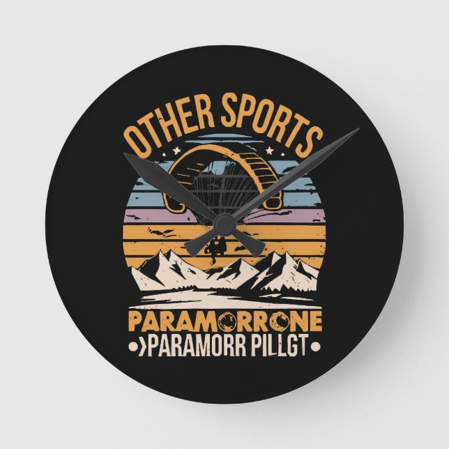 Paramotorpilot Paramotoring Rund Klocka (Framsida)