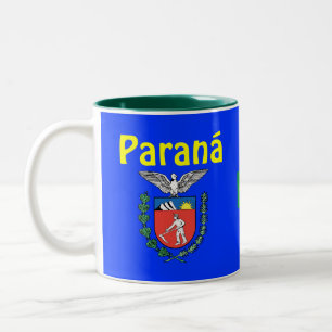 Paraná Brasilien den statliga kaffemuggen Caneca Två-Tonad Mugg