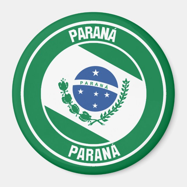 Paraná Round Emblem Magnet (Framsidan)