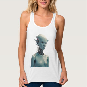 Paranoid Android - Radiohead Artistic Tee Linne Med Racerback