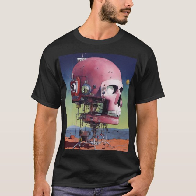 Paranoid Android Watercolor Dreamscape T Shirt (Framsida)