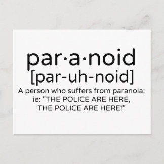 Paranoid-definition Vykort