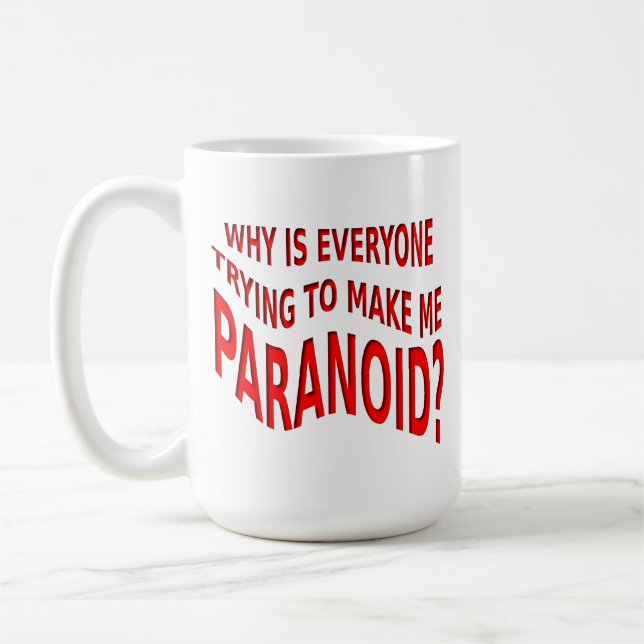 Paranoid Funny Mug Kaffemugg (Vänster)