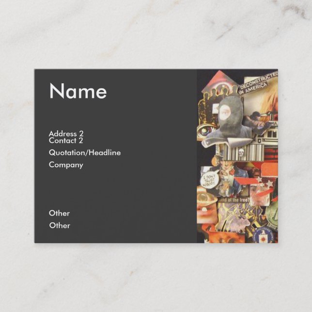 Paranoid, mer som, ser jag visitkort (Framsida)