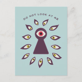 Paranoid Staring Öga oro Vykort