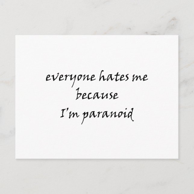 Paranoid Vykort (Framsida)
