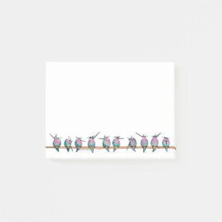 Paranoida Hummingbirds som posta-det noterar Post-it Block