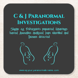 Paranoralt utredare med spöklogotyp underlägg papper kvadrat
