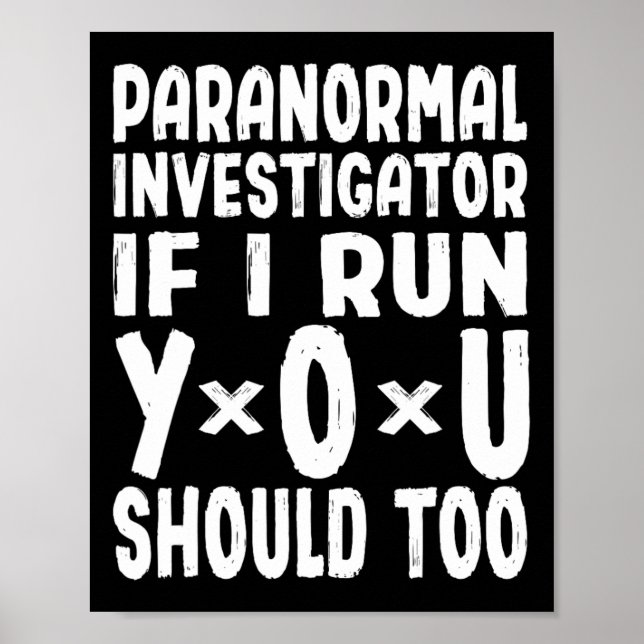 Paranoralt utredare om jag Springa ska du för få G Poster (Framsidan)