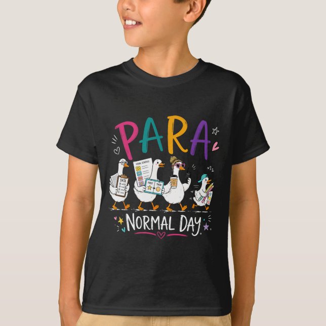 Paranormal dag gås biträdande lärare t shirt (Framsida)