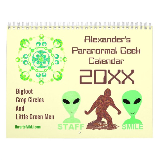 Paranormal Geek 20XX Bigfoot Utomjordingar Skörd C Kalender (Omslag)