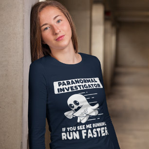 Paranormal Ghost Hunting Investigator Springa snab T Shirt