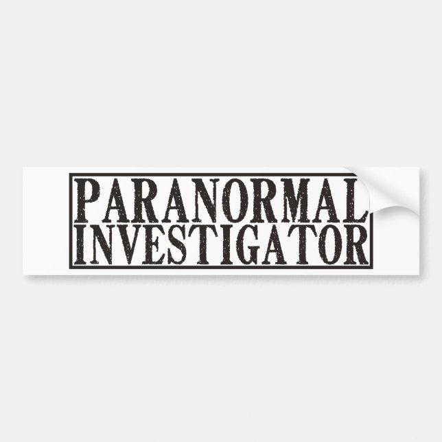 Paranormal Investigator Bildekal (Framsidan)