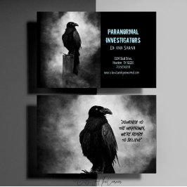 Paranormal Investigator Creepy Raven Visitkort