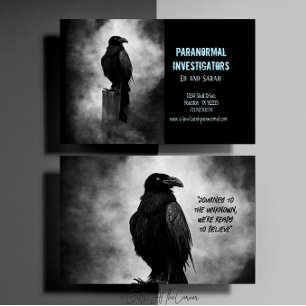 Paranormal Investigator Creepy Raven Visitkort