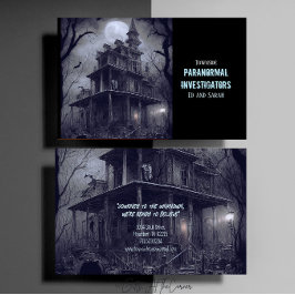 Paranormal Investigator Eerie Haunted House Visitkort