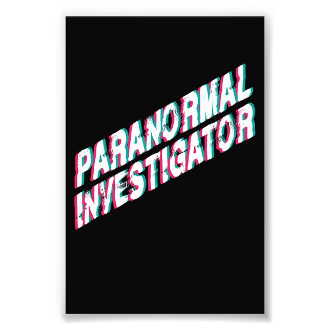 Paranormal Investigator Fototryck (Framsidan)
