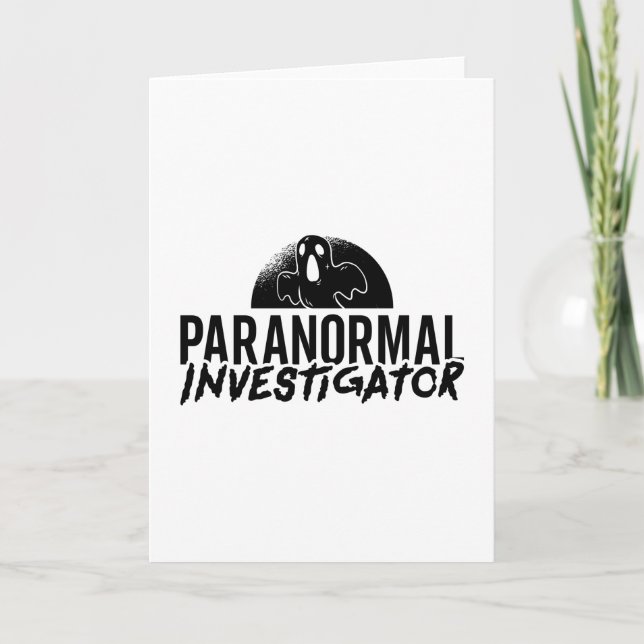 Paranormal Investigator Ghost Hunter Ghost Hunting Kort (Framsida)