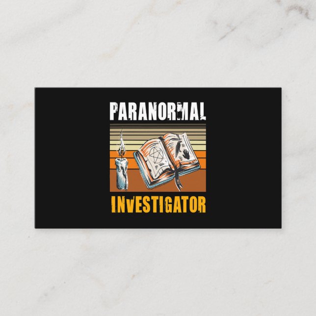 Paranormal Investigator Ghost Hunter Ghost Hunting Visitkort (Framsida)