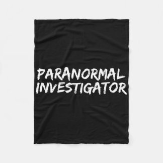 Paranormal Investigator Ghost Hunting Evp Hallowee Fleecefilt