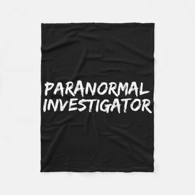 Paranormal Investigator Ghost Hunting Evp Hallowee Fleecefilt (Framsidan)