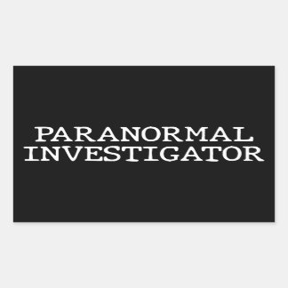 Paranormal Investigator Ghost Hunting EVP Rektangulärt Klistermärke