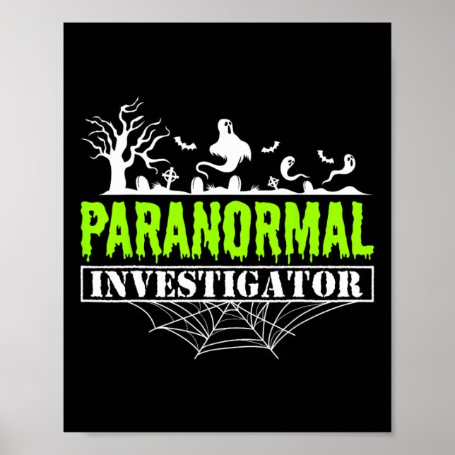 Paranormal Investigator Ghost Hunting Ghost Poster (Framsidan)
