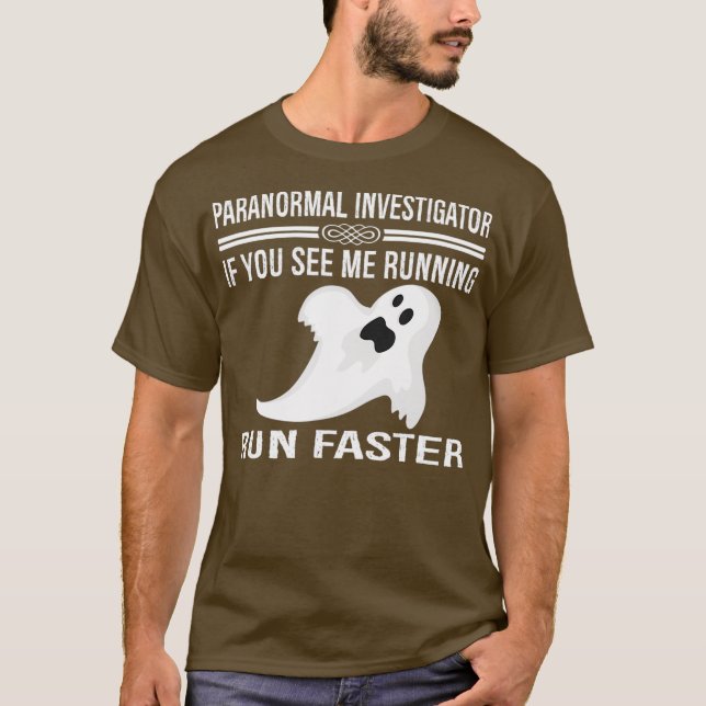 Paranormal Investigator Ghost Hunting T Shirt (Framsida)