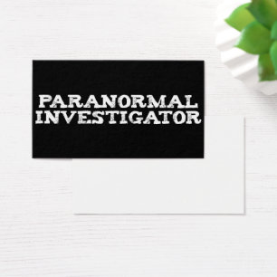 Paranormal Investigator Ghost Hunting Visitkort