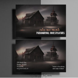 Paranormal Investigator Ghost Town White Hund Visitkort
