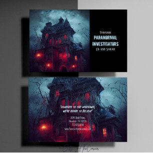 Paranormal Investigator Haunted Mansion Visitkort