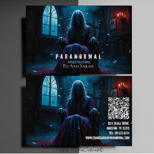 Paranormal Investigator Haunted Posssed Girl Visitkort