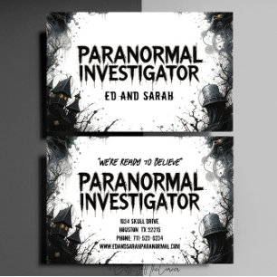 Paranormal Investigator Haunted Visitkort