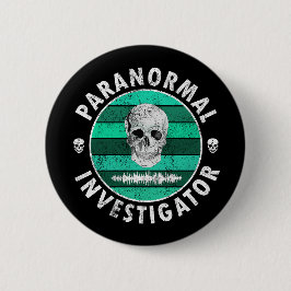 Paranormal Investigator Skull Knapp
