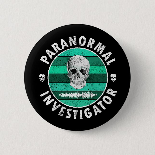 Paranormal Investigator Skull Knapp (Framsida)