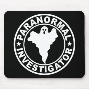 Paranormal jakt för utredarelogotypspöke musmatta