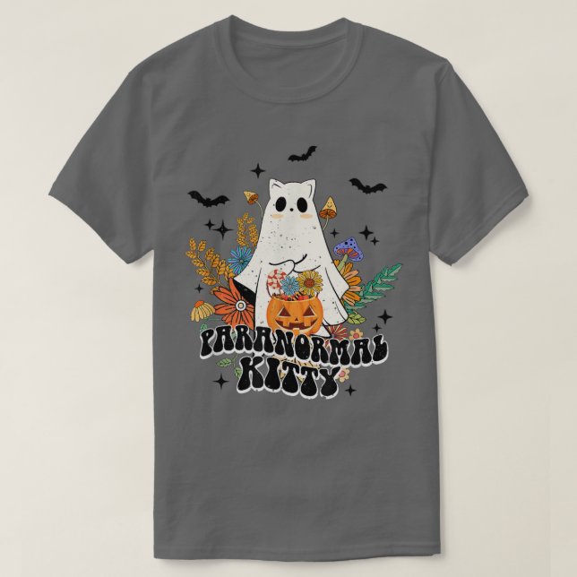 Paranormal Kattunge Hippie Retro Halloween Costume T Shirt (Design framsida)