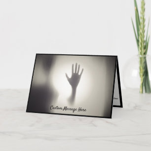 Paranormal kuslig skuggande spökhand kort