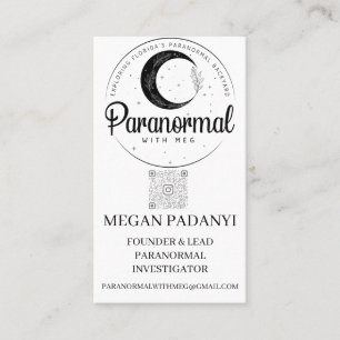 Paranormal med Meg-Lodrät med Photo Visitkort