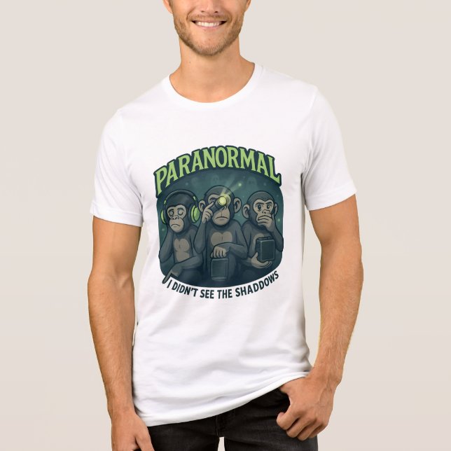 Paranormal Monkey Ghost-Hunting Tee (Framsida)