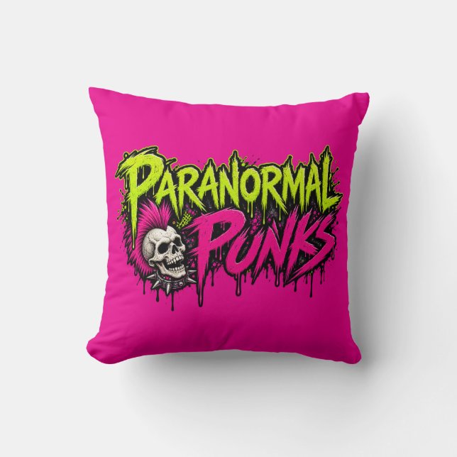 Paranormal Punks Kastkudde - Rosa Kudde (Framsida)