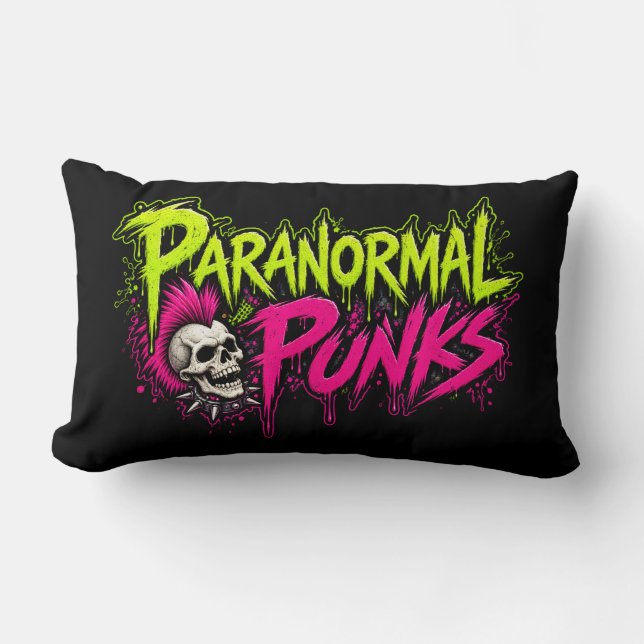 Paranormal Punks Kastkudde - Svart Lumbarkudde (Framsida)