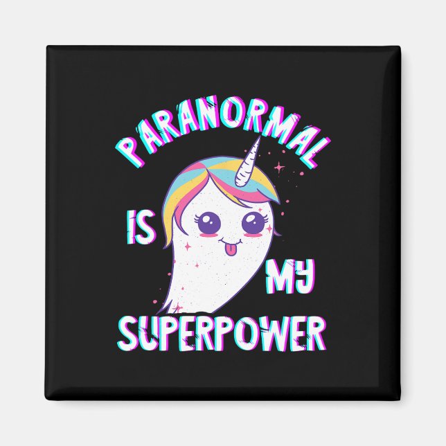 Paranormal Superpower Ghost Unicorn Ghost Hunting Magnet (Framsidan)