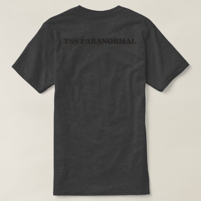 Paranormal T-tröja för underkuvade svart TSS Tee Shirt (Design baksida)
