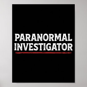 Paranormal utredare Ghost Hunting Jägare Rolig Poster