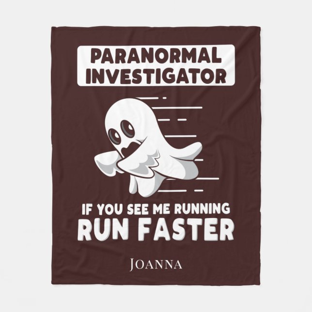 Paranormal Utredare Spökjakt Spring Snabbare Fleecefilt (Framsidan)