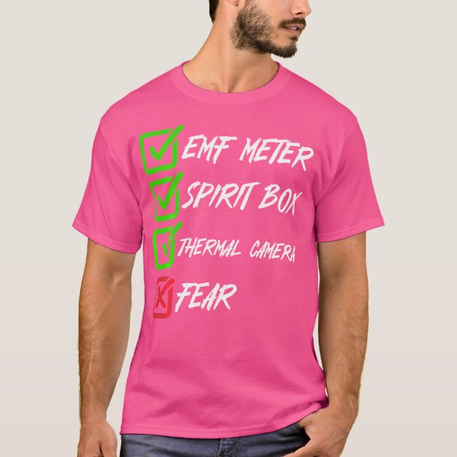 Paranormal Utredning Emf Termisk Kamera Spöke  T Shirt (Framsida)